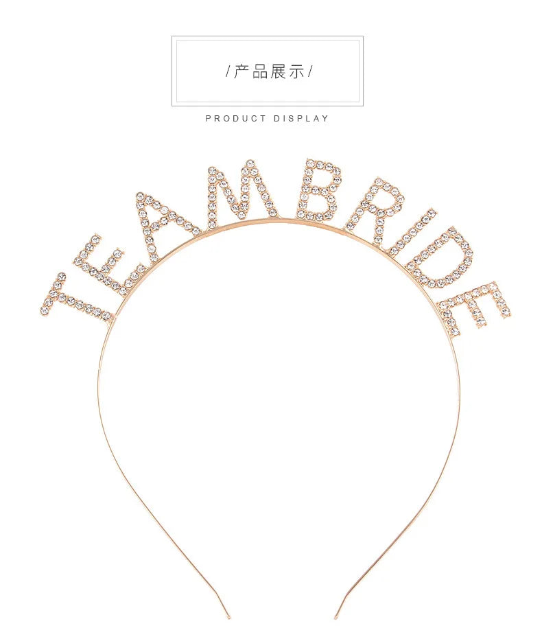 BRIDE Crystal Headband – Bridal Hair Accessory for Weddings, Bachelorette Parties & Bridesmaids