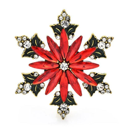 Elegant Snowflake Pearl Crystal Brooch – Fashion Corsage Coat Accessory for Women, Party, Wedding & Formal Outfit Decoration