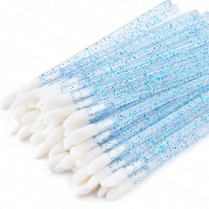 50 peines de cristal para pestañas, varitas de máscara desechables para extensiones de pestañas, aplicación de maquillaje y herramientas de belleza profesionales