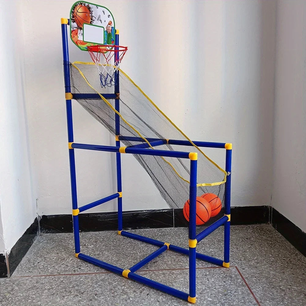 Arcade Basketball Game Set – Indoor/Outdoor Dual Play Toy with Pump & Balls, Easy Setup Gift for Kids & Parties