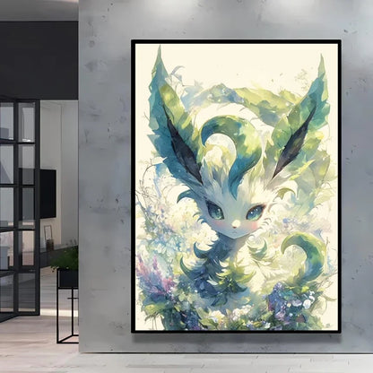 Pokémon Umbreon Canvas Wall Art – Stylish High Quality Decorative Painting for Home (Multiple Sizes)