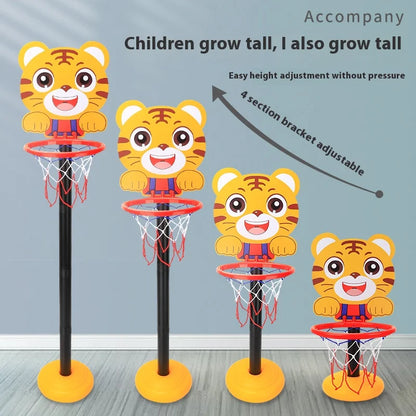 Children’s Version Vertical Adjustable Lifting Basketball Rack – Outdoor & Indoor Sports Cartoon Rebound Parent-Child Interactive Toy