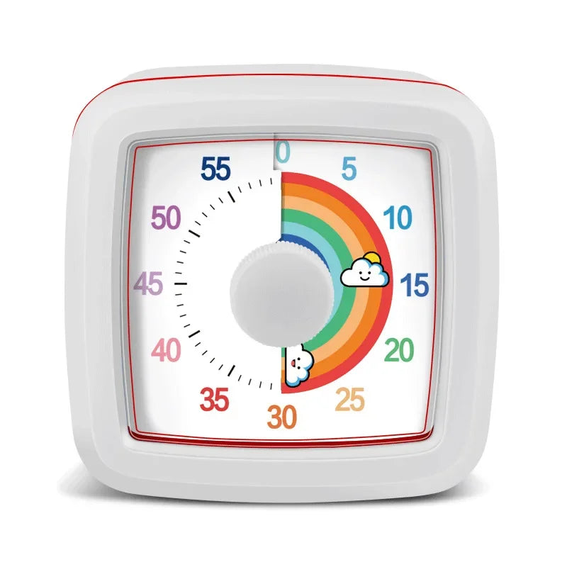 Temporizador visual de 60 minutos con luz nocturna – Reloj de cuenta regresiva para niños, estudiantes y productividad