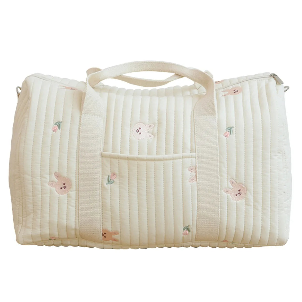 Large Capacity Embroidered Diaper Bag Multi-Functional Mommy Travel Tote Crossbody Maternity Handbag