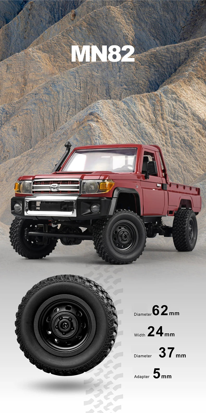 ZWN MN82 Camion Tout-Terrain RC 4x4 LC79 à l'Échelle 1:12 avec Lumières LED, Modèle de Simulation Complet pour Enfants et Adultes