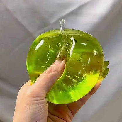 Blue Coconut Oil Squishy Ball – Soft Transparent Quick-Rebound Squeeze Toy, Slow Rising Stress Relief Maltose Squishy Fidget Toy