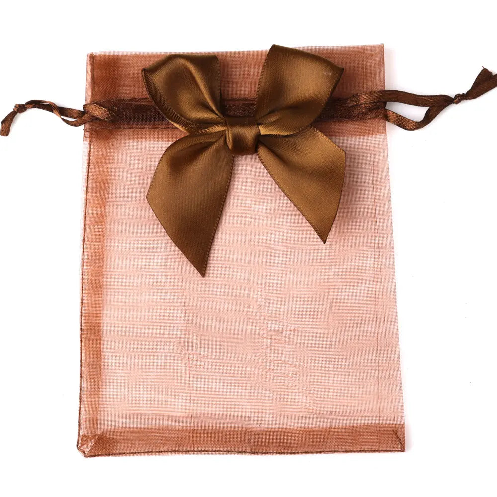 10/20/50PCS Organza Drawstring Gift Bags with Bow – Jewelry, Candy & Party Favor Pouches for Weddings, Christmas & Special Events