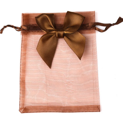 10/20/50PCS Organza Drawstring Gift Bags with Bow – Jewelry, Candy & Party Favor Pouches for Weddings, Christmas & Special Events