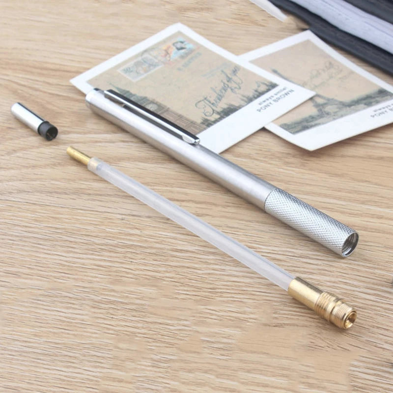 Portaminas Completamente Metálico de 0.3/0.5/0.7/0.9/1.3/2.0/3.0 mm – Lápiz de Dibujo Técnico Automático con Minas para Dibujo, Boceto, Pintura, Suministros de Oficina y Escolares