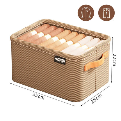 Thickened Clothes Storage Organizer – Foldable Wardrobe Storage Box for Pants, Sweaters, Jeans & Clothing, Drawer Organizer Cabinet Storage Container for Home Organization