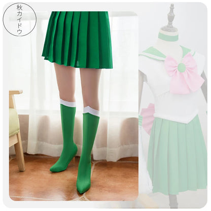 Tsukino Usagi Cosplay Costume Set – Outfit Props with Stocking Socks (Anime Character Dress-Up for Christmas, Halloween, Carnival & Party Events)