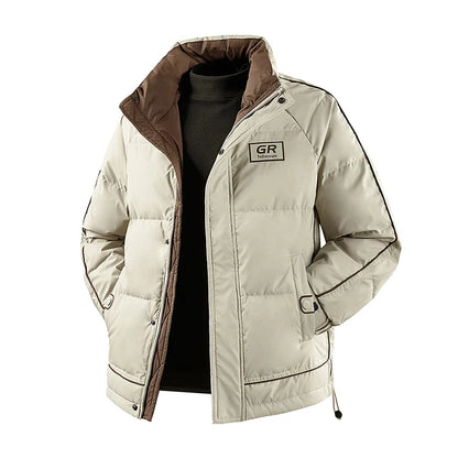 Men’s Duck Down Winter Jacket – Windproof Puffer Coat, Warm Loose-Fit Parka for Outdoor Activities, Casual Wear & Streetwear