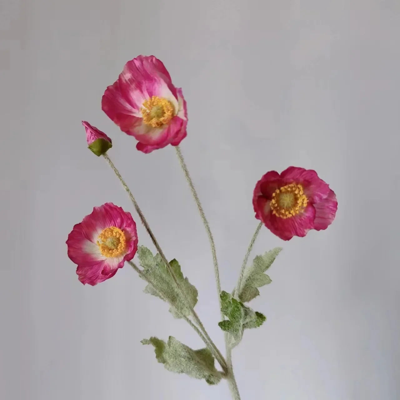 Artificial Poppy Flowers – Realistic Silk Faux Long Stem Flowers for Home Décor, Garden, Wedding Bridal Bouquets, Party Decoration & DIY Floral Arrangements