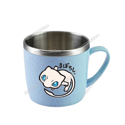 Pokémon Stainless Steel Mug – Pikachu, Snorlax & Eevee Cartoon Drink Cup