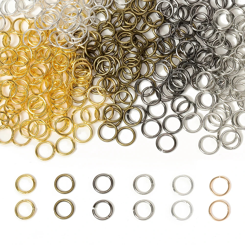 200-Piece Open Jump Rings Connectors Set – Metal Split Rings for DIY Necklaces, Bracelets, Earrings, Pendants & Jewelry Making Crafts