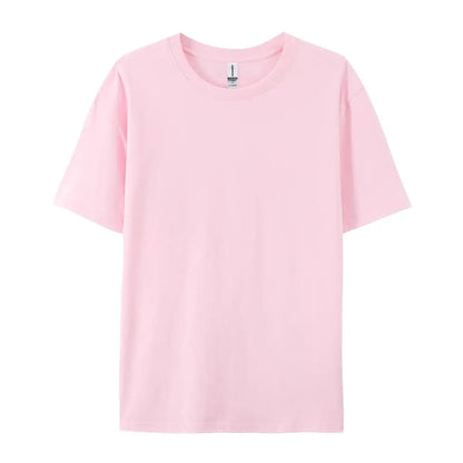 T-shirt Solide 100% Coton Femme Manches Courtes Col Rond Ample Décontracté Sportif Été Haut Blanc Noir