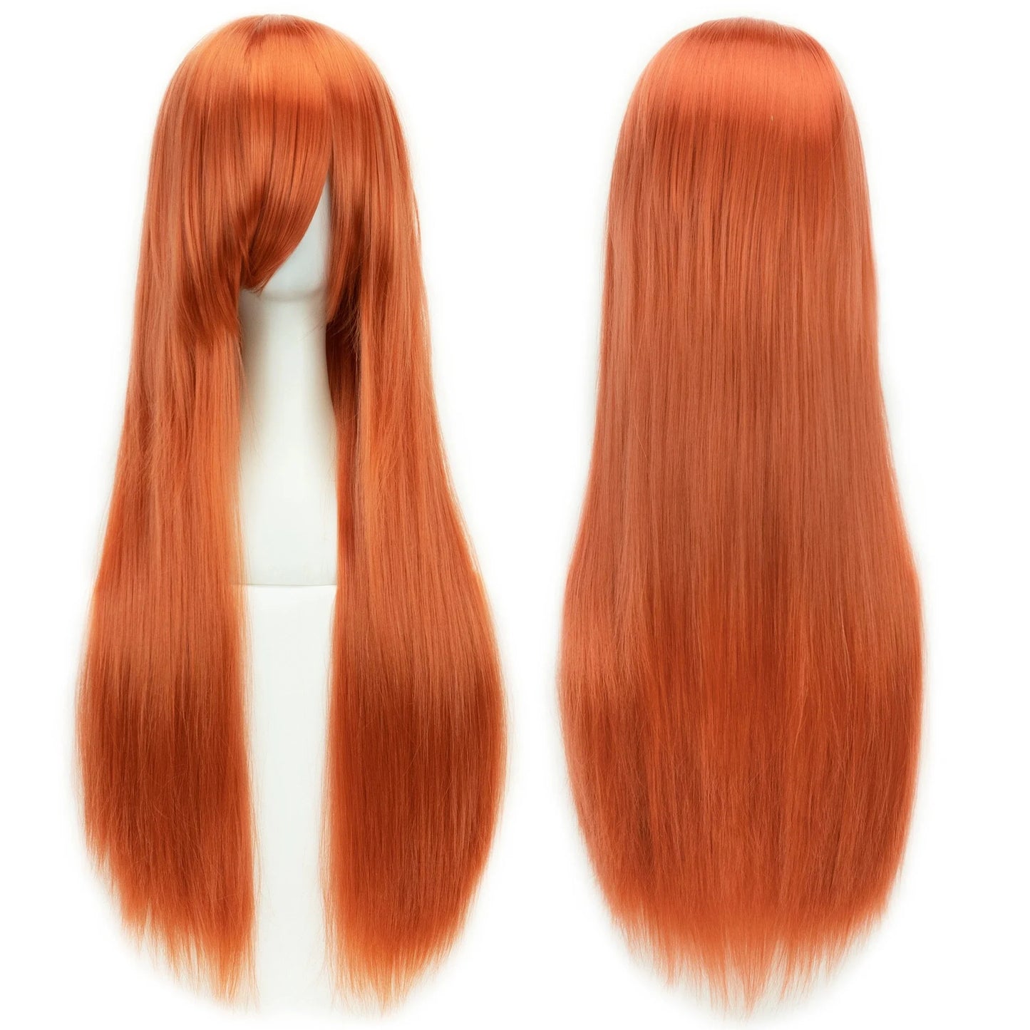 80cm Long Straight Multicolor Heat-Resistant Synthetic Cosplay Wig – Anime Halloween Party Costume Hairpiece