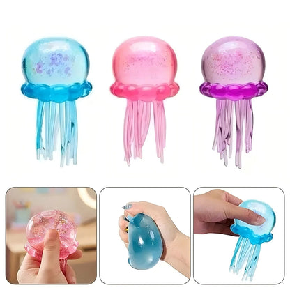 Trending Nee Doh Jellyfish & Cube Squish Toy – Soft Jelly Squeeze Stress Relief Fidget Toy, Sensory NeeDoh for Kids & Adults