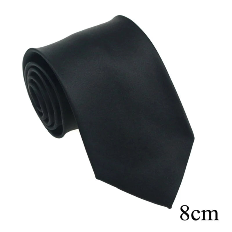 HUISHI Men's Waterproof Jacquard Necktie – 6cm Solid Dark Blue Tie for Business, Weddings & Formal Wear