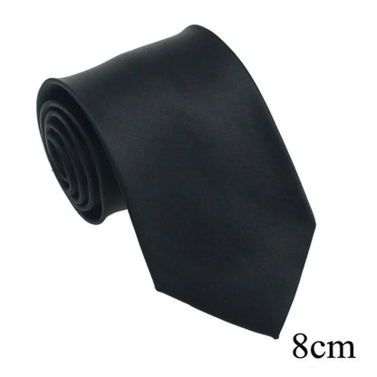 HUISHI Men's Waterproof Jacquard Necktie – 6cm Solid Dark Blue Tie for Business, Weddings & Formal Wear