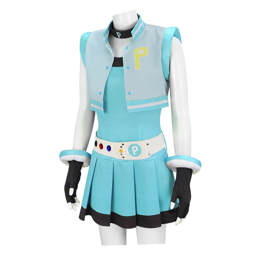 Powerpuff Girls Cosplay Costume – Full Set Blossom / Buttercup / Bubbles Halloween Dress with Belt