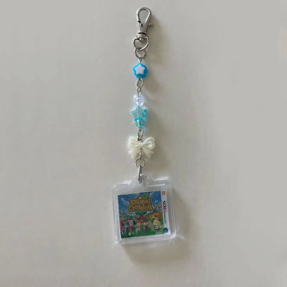 Handmade Animal Crossing Beaded Keychain – Cute Game Character Bag & Key Accessory