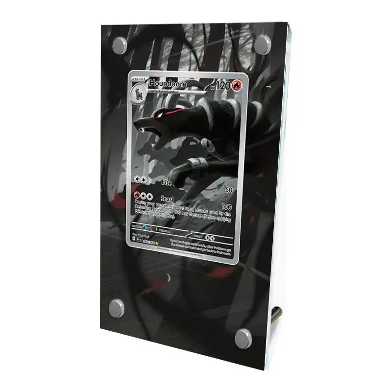 Présentoir en acrylique pour cartes Pokémon – Ronflex, Évoli, Mewtwo, Bulbizarre, Psykokwak et support de protection de style brique pour figurines