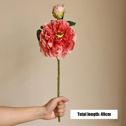 Grande Pivoine Artificielle en Soie – Bouquet de Fausses Pivoines de Haute Qualité avec Tige, Fleur Artificielle Style Européen pour Décoration de Mariage, Décoration Intérieure et Arrangements Floraux DIY