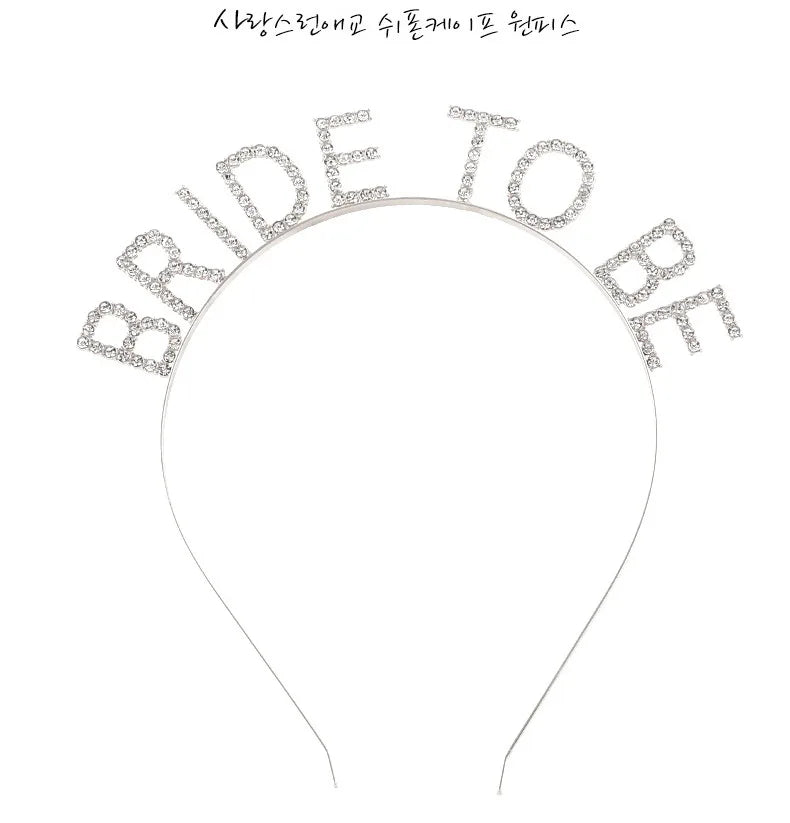 BRIDE Crystal Headband – Bridal Hair Accessory for Weddings, Bachelorette Parties & Bridesmaids