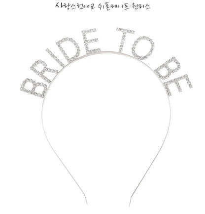 BRIDE Crystal Headband – Bridal Hair Accessory for Weddings, Bachelorette Parties & Bridesmaids