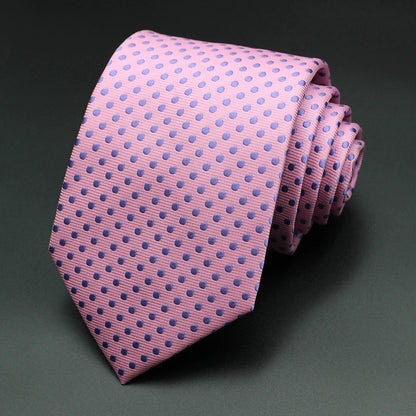 Corbata Floral de Puntos para Hombre – Corbata Casual de Moda Azul Roja Amarilla para Negocios, Bodas y Ocasiones Formales | Accesorio de Regalo