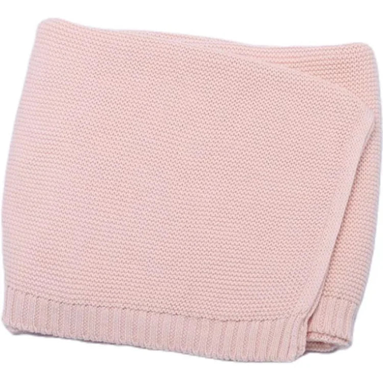 Personalized Baby Knitted Blanket – Custom Name Cotton Newborn Wrap for Winter Warmth & Comfort