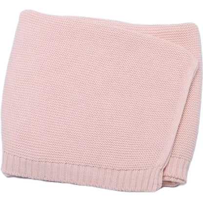 Personalized Baby Knitted Blanket – Custom Name Cotton Newborn Wrap for Winter Warmth & Comfort