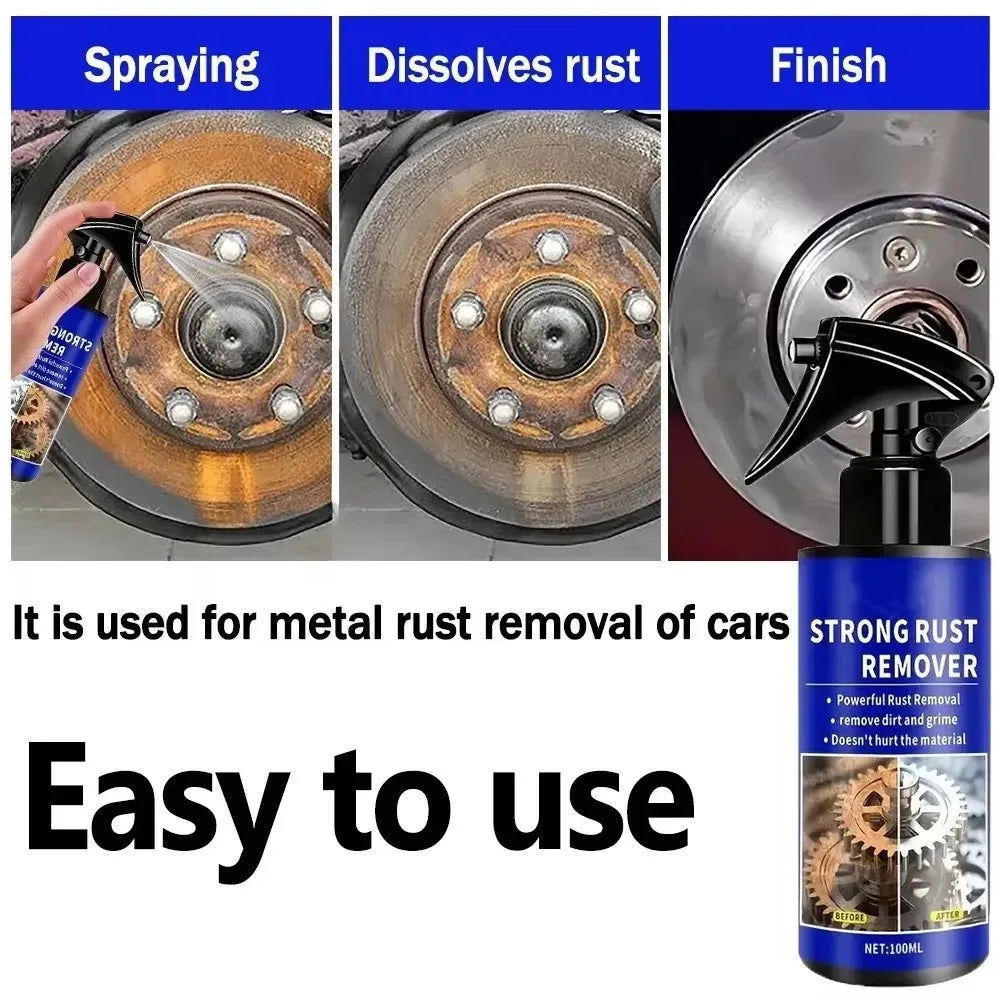 Automotive Rust Remover Spray – Fast-Acting Metal & Iron Rust Cleaner for Car Parts, Exhaust Pipes, Tools & Stain Removal