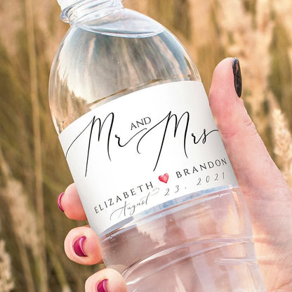 Personalized Wedding Water Bottle Labels – Custom Thank You Stickers for Bridal Shower, Birthday Party & Wedding Welcome Gifts | Event Decor
