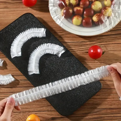 100pcs Couvercles Alimentaires Jetables – Housses de Bols Extensibles en Plastique de Qualité Alimentaire pour la Conservation des Aliments, Film Étirable de Conservation pour Cuisine et Accessoires de Conservation