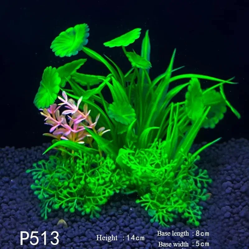 14cm Artificial Aquarium Plants – Plastic Underwater Aquatic Plant & Fish Tank Grass Decorations for Aquascaping, Landscaping & Aquarium Accessories