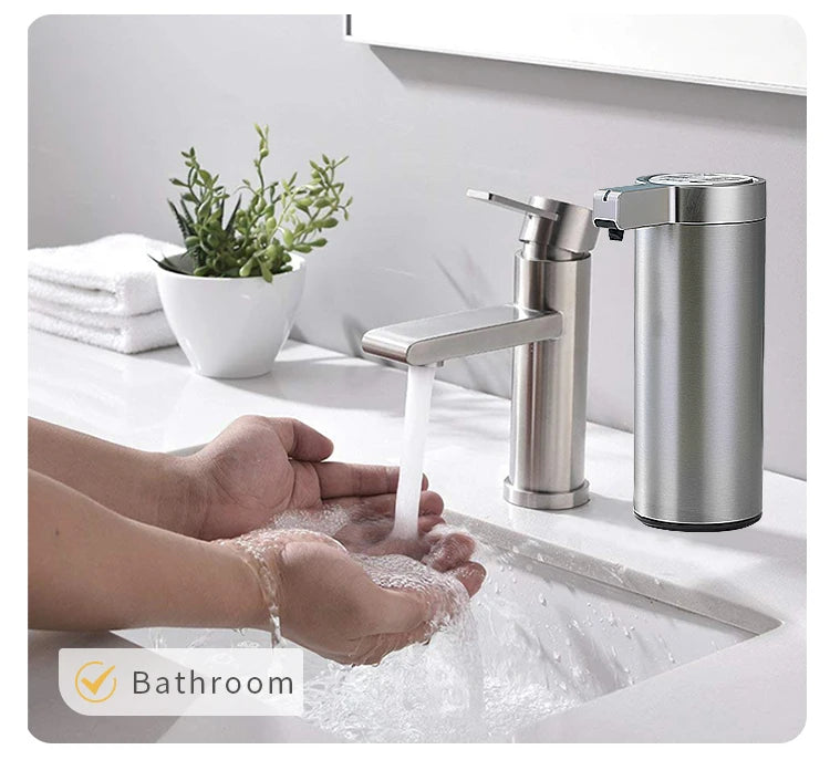 270ml Automatic Touchless Soap Dispenser – Smart Infrared Sensor Liquid Soap Dispenser with 304 Stainless Steel for Kitchen & Bathroom