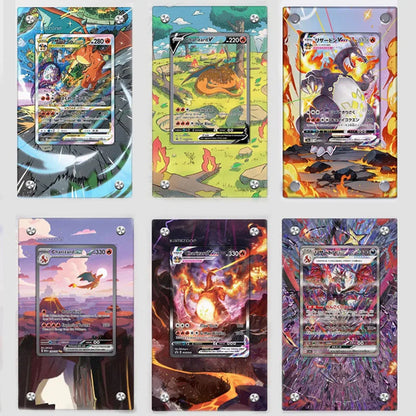 Ladrillo Expositor de Cartas de Arte Extendido Pokémon – Soporte de Exhibición de Ilustraciones de Cartas Coleccionables de la Colección Charizard para Coleccionistas y Regalos de Cumpleaños (Carta No Incluida)