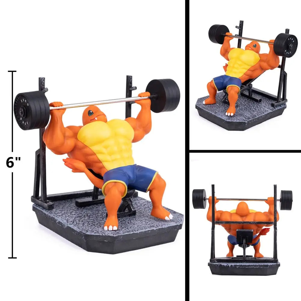 18cm Pokémon Figures – Gym Cartoon Fitness Muscle Action Figures (Charmander, Bulbasaur, Squirtle) Anime Fit Model Figurines Toys