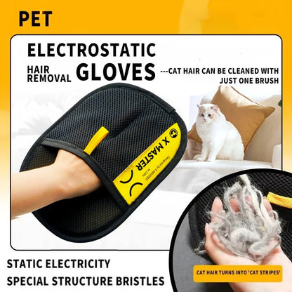 Guante quitapelos para mascotas – Cepillo rodillo quita pelusas 2 en 1 lavable y reutilizable para perros y gatos