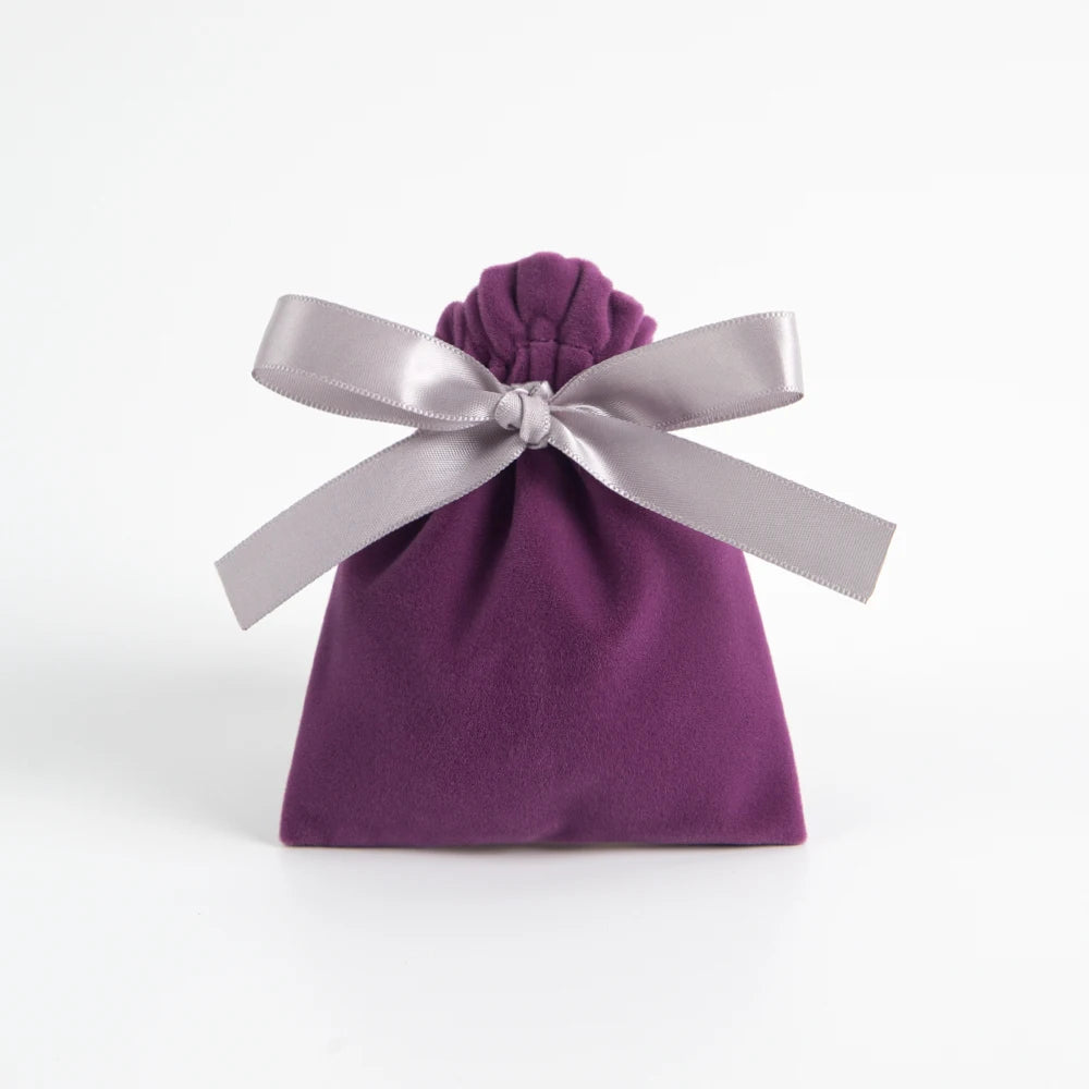 10 Bolsas de Terciopelo con Cordón – Bolsitas de Regalo con Cinta 10x12cm para Empaque de Joyas, Recuerdos de Boda, Almacenamiento de Viaje y Dulces