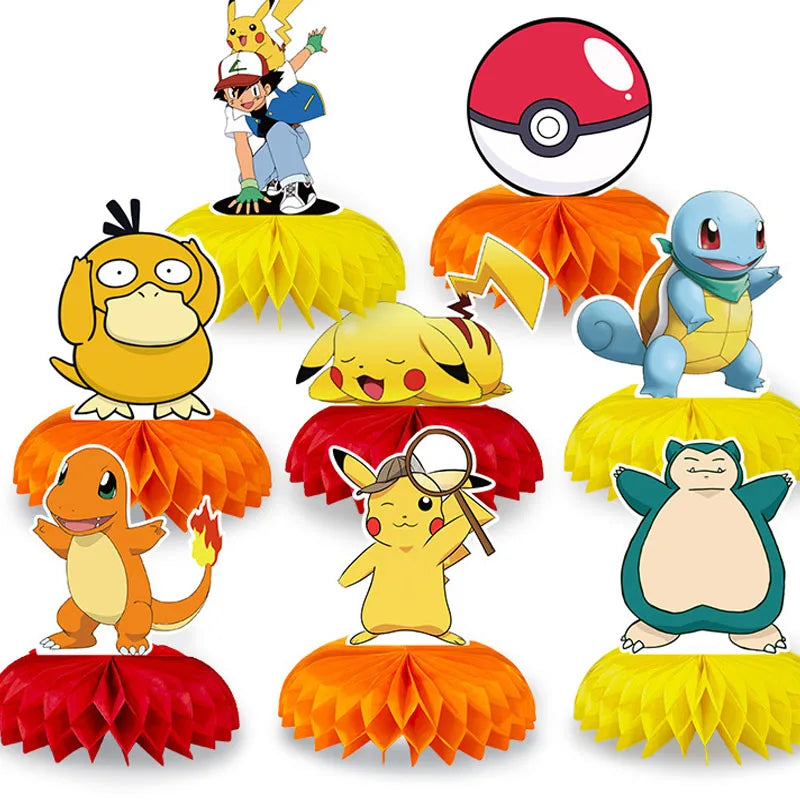 Pokémon Pikachu Birthday Party Decorations Tableware Set – Paper Cups, Plates, Tablecloth, Straws, Banner & Napkins for Kids Party Supplies