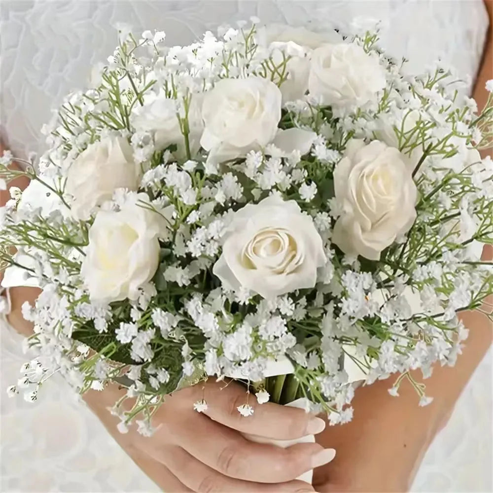 50 Fleurs Artificielles Souffle de Bébé – Gypsophile Fausses Tiges Florales Réalistes pour Bouquets de Mariage, Décoration Nuptiale, Décoration de Maison et Événements