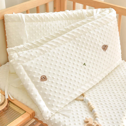 Parachoques de cuna de dibujos animados – Protector suave anticolisión para cunas de recién nacidos y ropa de cama infantil