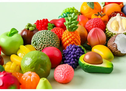 Lot de 10 mini figurines de fruits – Miniatures de fruit du dragon, noix de coco, melon d'eau, orange, pomme, banane et ananas pour la décoration de jardin miniature, les scènes de maison de poupée, les pots de plantes et les loisirs créatifs