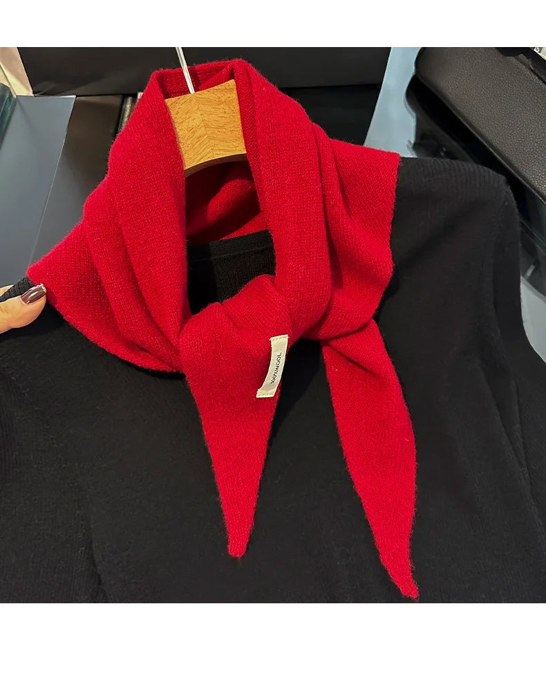 100% Wool Winter Scarf for Women Long Warm Cashmere Feel Shawl Wrap Solid Pashmina Hijab Head Scarf