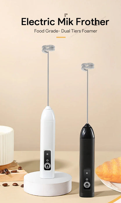 USB Rechargeable Milk Frother – 3-Speed Handheld Foam Maker for Coffee, Lattes & Matcha
