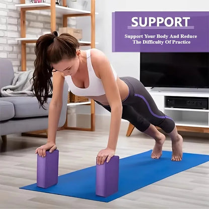Yoga Foam Blocks – Pilates Training Bricks for Dance, Stretching, Body Shaping, Flexibility Exercises & Fitness Workouts