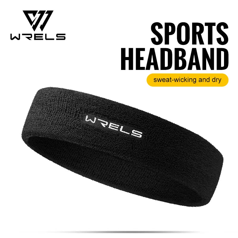 WRELS Sports Sweatband – Moisture-Wicking Cotton Terry Cloth Headband for Tennis, Basketball, Running & Gym
